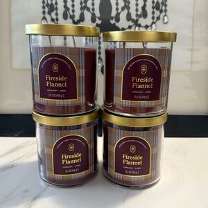 Threshold Fireside Flannel Candles with Gold Lids
